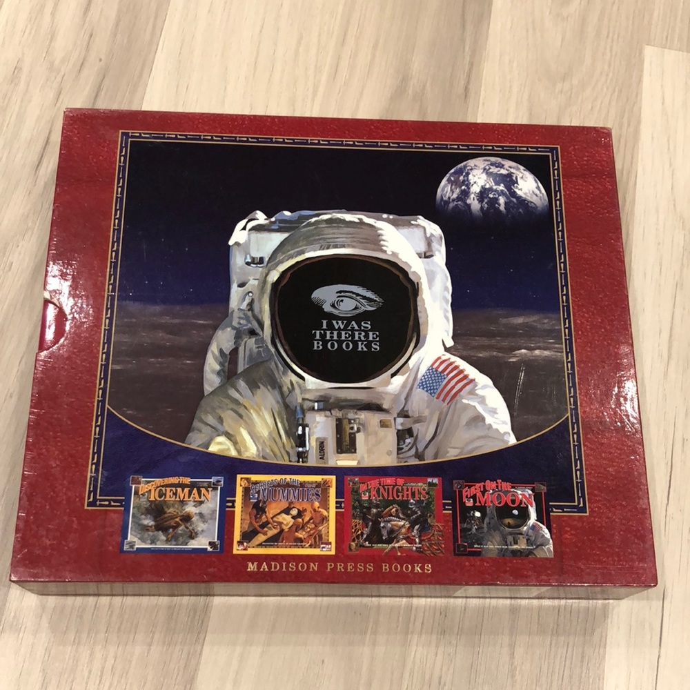 hard covered historical book set Moon Iceman Knights Mummies
